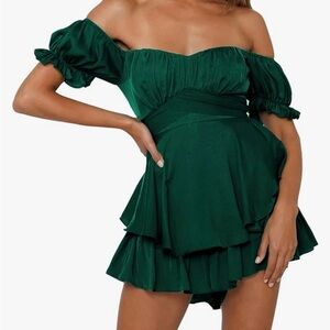 Boho Romper Off Shoulder Ruffle Chiffon Jumpsuit